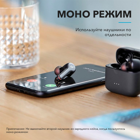 Беспроводные наушники с микрофоном Anker