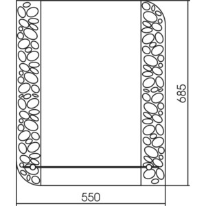 Зеркало Mixline Тессера 55х68 с полкой (548537)