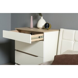 Комплект мебели Моби Муссон цвет белый/дуб эндгрейн элегантный/кожзам белый (11.28+13.97+13.282)