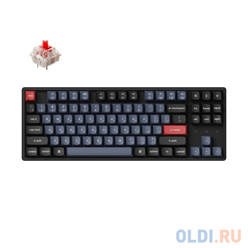 Беспроводная механическая клавиатура QMK Keychron K8 Pro, 87 клавиш, Hot-Swap, Gateron G pro Red Switch