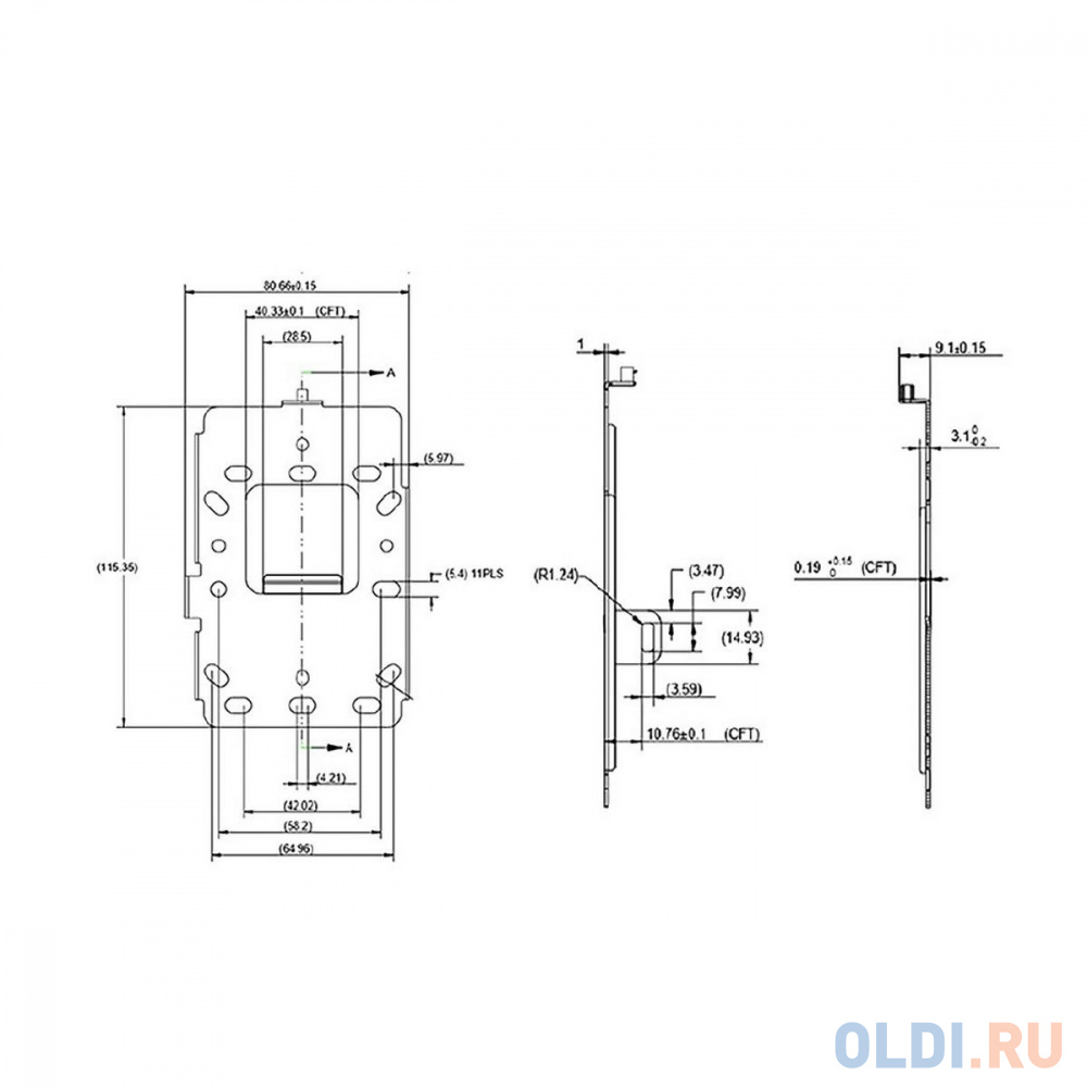 Крепление CISCO Mounting bracket for Catalyst 9105AX, OEM, AIR-AP-BRACKET-W4