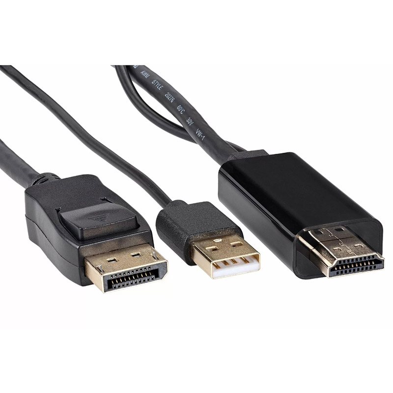 Аксессуар Vcom HDMI + USB - DisplayPort 1.8m CG599AC-1.8M в Москвe