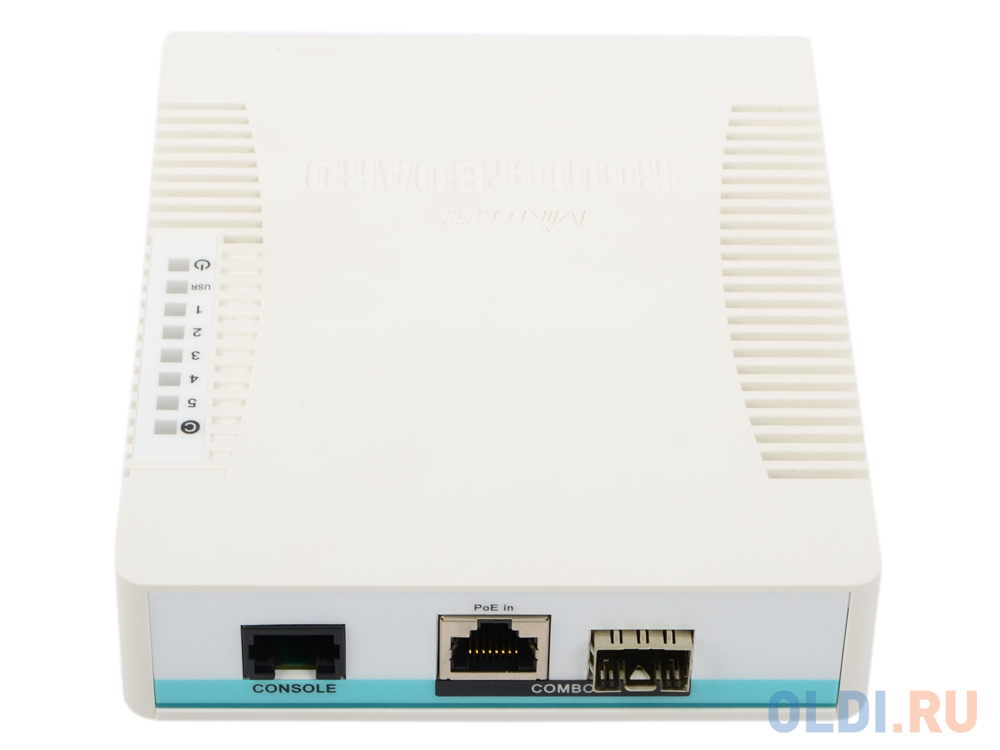 Коммутатор MikroTik CRS106-1C-5S Cloud Router Switch 106-1C-5S with QCA8511 400MHz CPU, 128MB RAM, lx Combo port (Gigabit Ethernet or SFP), 5 x SFP ca