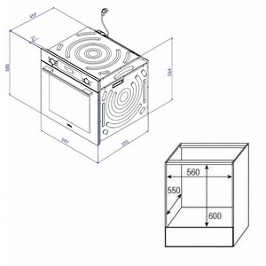 Электрический духовой шкаф Korting OKB 6071 CBX в Москвe