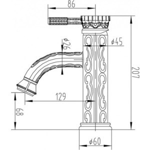 Смеситель для раковины ZorG Antic бронза (A 115U-BR)