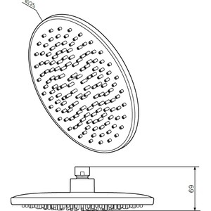 Верхний душ Am.Pm Gem 22.5 см, хром (F0590000)