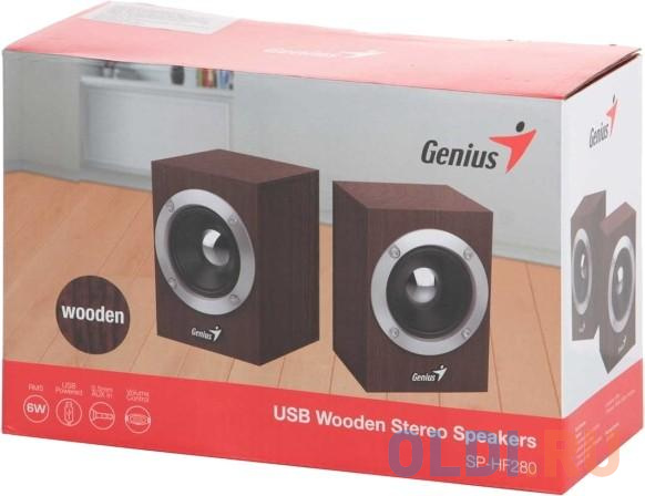 Колонки Genius SP-HF280 2.0 Коричневый