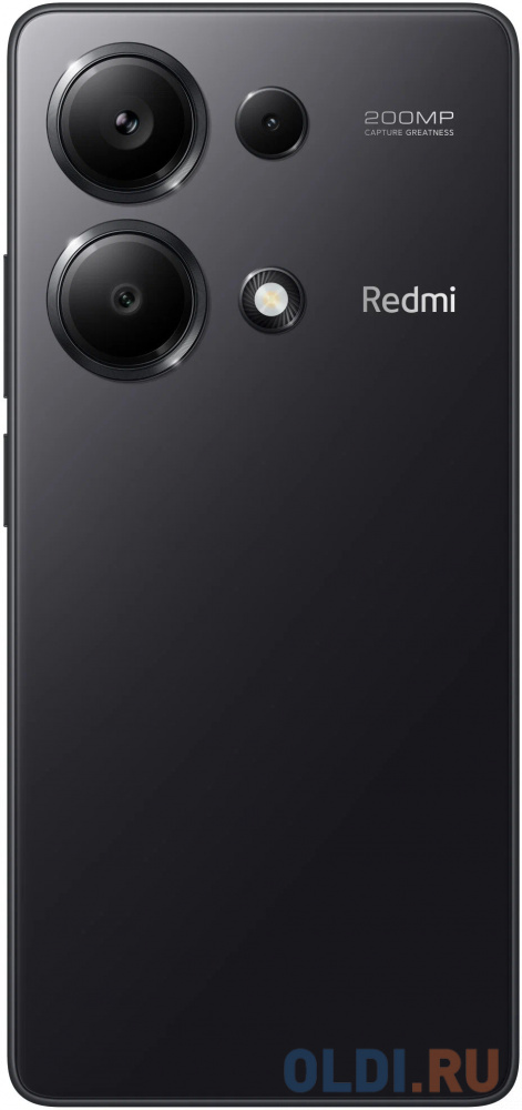 Redmi Note 13 Pro Midnight Black (23117RA68G), 16,9 cm (6.67") 20:9 2400 x 1080, 2х2.8 ГГц + 6х2.0 ГГц, 8 Core, 8 GB, 256 GB, 200 МП/16Mpix, 2 Si