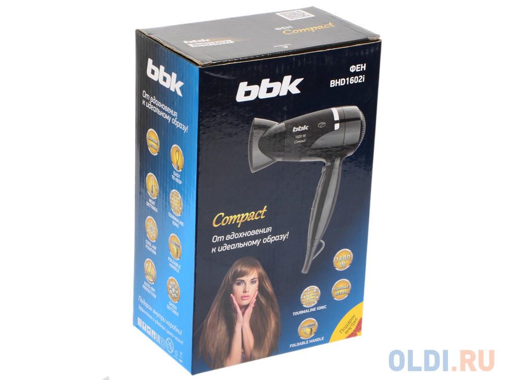 Фен BBK BHD1602i черный