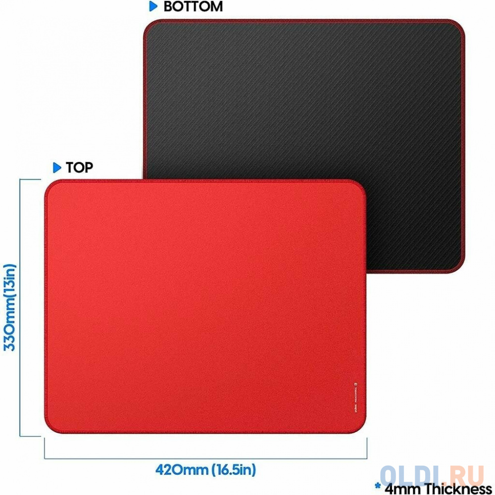 Игровой коврик Pulsar ParaControl V2 Mouse Pad L Red (420x330mm) в Москвe