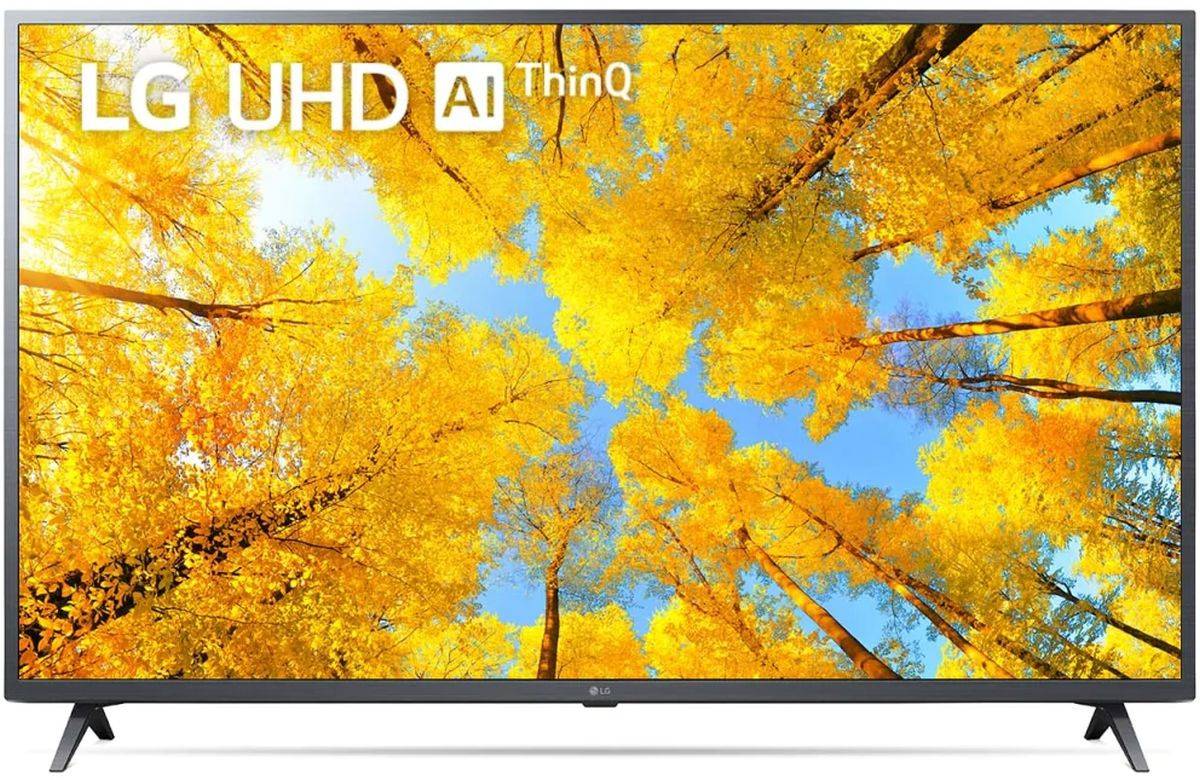 Телевизор LG 43UQ76003LD.ADKG, 43", LED, 4K Ultra HD, WebOS, темный металлик