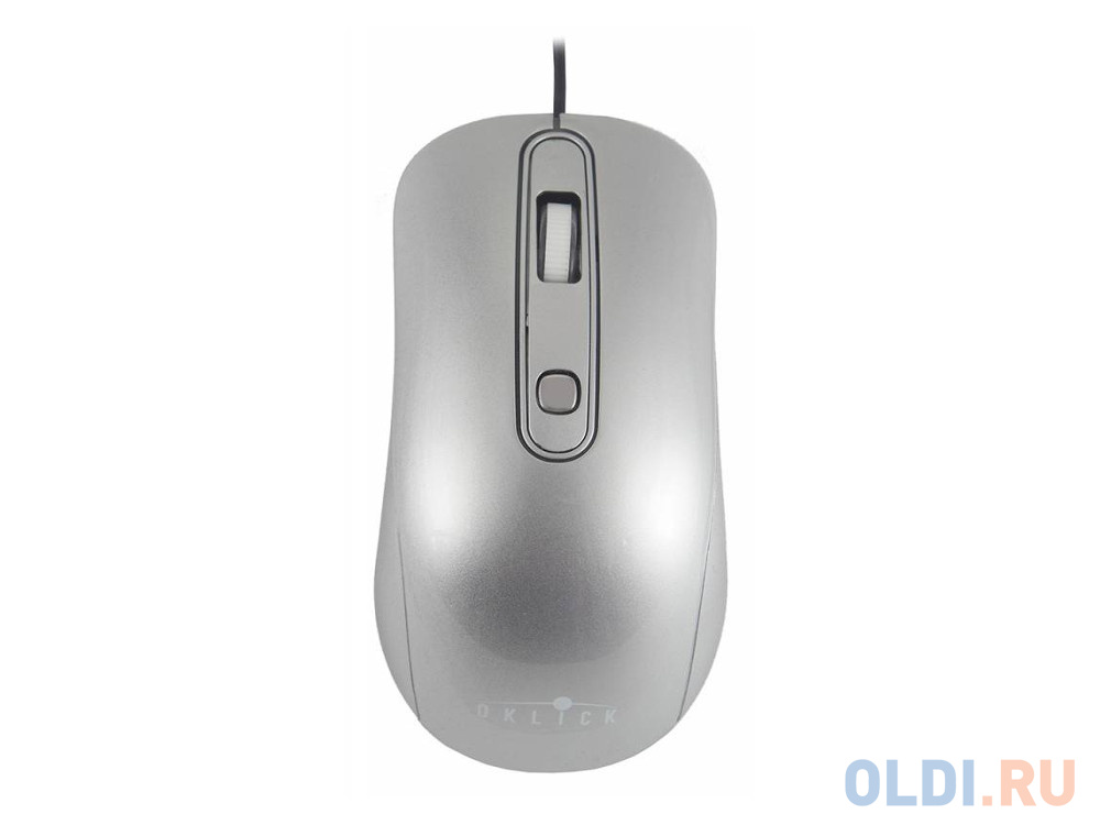 Мышь Oklick 155M silver optical (1600dpi) USB (3but)