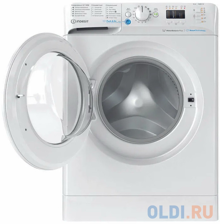 Стиральная машина узкая Indesit Innex BWSA 61051 WWV RU, с фронтальной загрузкой, 6кг, 1000об/мин