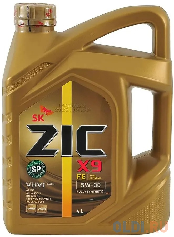 Cинтетическое моторное масло ZIC X9 FE 5W30 4 л