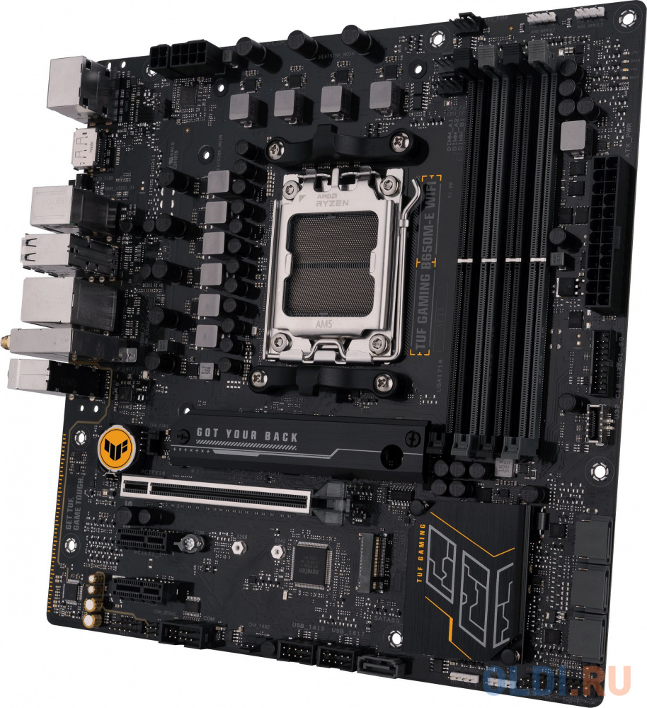 Материнская плата Asus TUF GAMING B650M-E WIFI SocketAM5 AMD B650 4xDDR5 mATX AC`97 8ch(7.1) 2.5Gg RAID+HDMI+DP