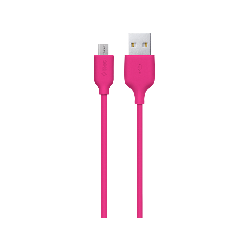 Дата-кабель USB-Micro USB, 2А, 1.2 м, розовый, TTEC (2DK7530P)