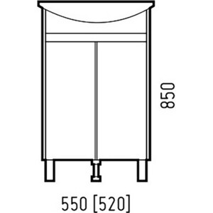 Тумба под раковину Corozo Орегон 52х30 пайн (SD-00001444)