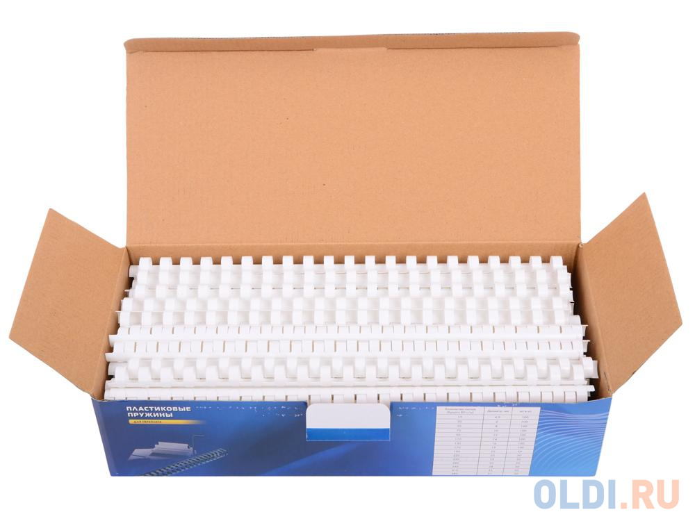 Пластиковые пружины 12 мм (70-90 листов) белые 100 шт. Office Kit (BP2031)