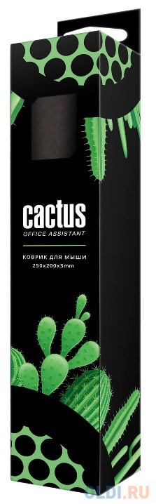 Коврик для мыши Cactus CS-MP-D02M Средний черный 300x250x3мм