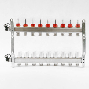 Коллекторная группа Uni-Fitt 1''х3/4'' 9 выходов с расходомерами и термостатическими вентилями (450I4309) в Москвe