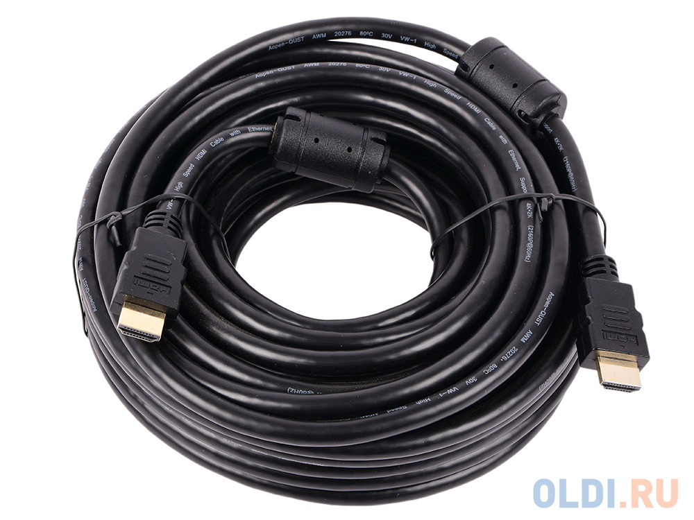 Кабель HDMI 19M/M ver 2.0, 15М, 2 фильтра  Aopen <ACG711D-15M