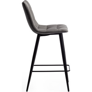 Стул полубарный TetChair Chilly (mod. 7095пб) ткань/металл 55x44x94 серый barkhat 26/черный