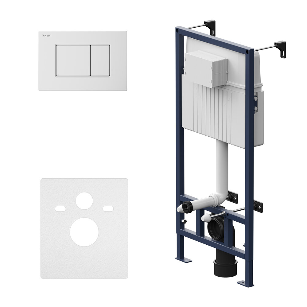 Инсталляция для подвесного унитаза AM.PM ProC I012707.0201 с клавишей ProC S пластик, белый глянцевый в Москвe