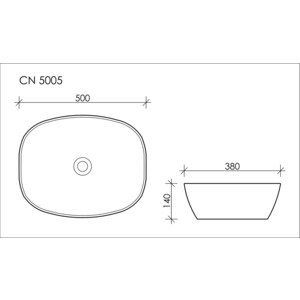 Раковина-чаша Ceramica Nova Element 40х40 квадратная (CN5006)