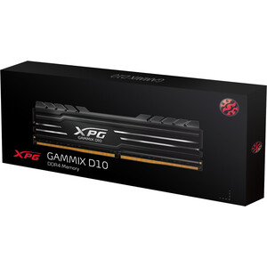 Память оперативная ADATA 16GB DDR4 UDIMM, XPG GAMMIX D10, 3600MHz CL18-22-22, 1.35V, Черный Радиатор AX4U360016G18I-SB10 в Москвe