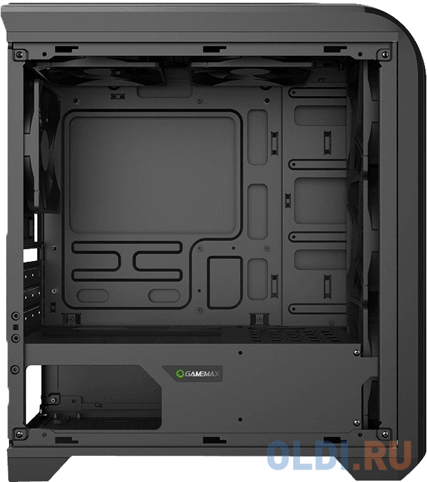 Компьютерный корпус, без блока питания mATX/ Gamemax Centauri BG H601 mATX case, black, w/o PSU, w/1xUSB3.0+1xUSB2.0+HD-Audio, w/1x12mm Blue Led fan в Москвe