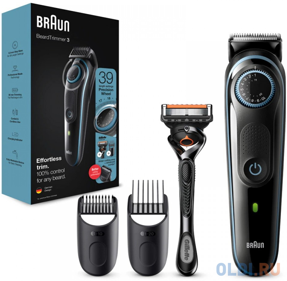 Триммер для волос BEARD BT3340 BLK/BLU BOX MN BRAUN