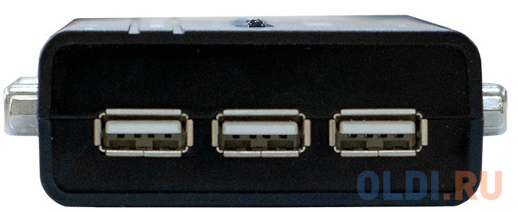 DKVM-4U/C2A 4-port KVM Switch with VGA and USB ports. Control 4 computers from a single keyboard, monitor, mouse, Supports video resolutions up to 204