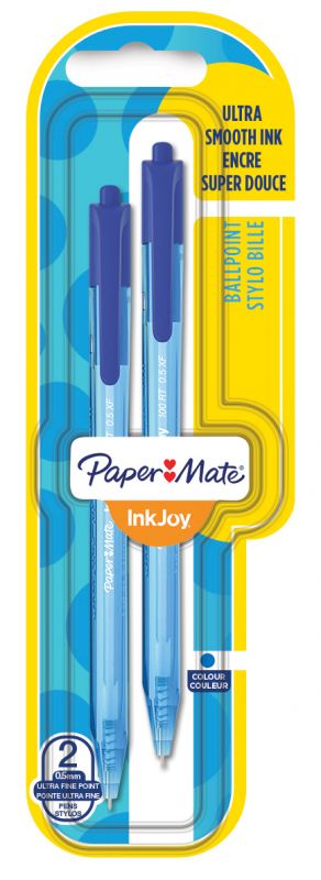 Набор ручек шариковых Paper Mate Inkjoy 100 (1956586) 2 шт. (12 шт. в уп-ке)