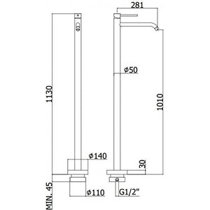 Смеситель для раковины Paffoni Light черный матовый (LIG031NO, LIG030) в Москвe