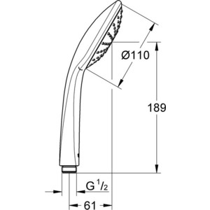 Ручной душ Grohe Euphoria 1 режим (27220000)