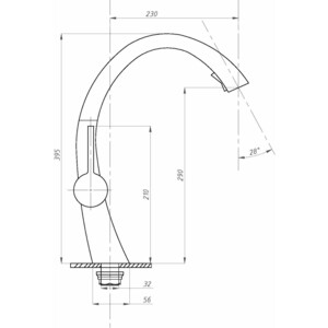 Смеситель для кухни Профсан Steel PSM-301-9 черный/бронза