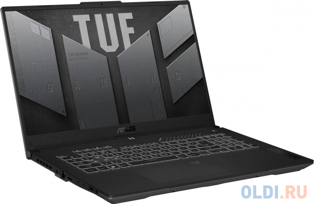 Ноутбук Asus TUF Gaming A17 FA707XV-HX035 Ryzen 9 7940HS 16Gb SSD512Gb NVIDIA GeForce RTX4060 8Gb 17.3" IPS FHD noOS grey WiFi BT Cam (90NR0E95-M