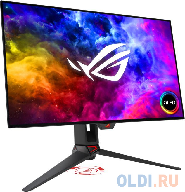 Монитор Asus 27" ROG Swift PG27AQDM черный OLED LED 16:9 HDMI M/M матовая HAS Piv 450cd 178гр/178гр 2560x1440 240Hz FreeSync Premium DP 2K USB 6. в Москвe