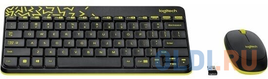 Комплект беспроводной клавиатура+мышь Logitech MK240 Black/Yellow (920-008198) в Москвe