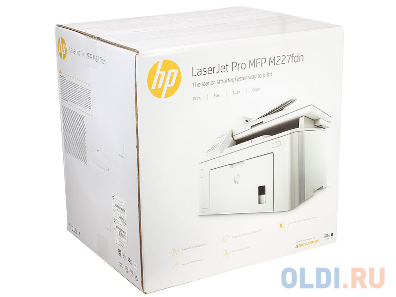 МФУ HP LaserJet Pro M227fdn <G3Q79A принтер/сканер/копир/факс, A4, 28 стр/мин, ADF, дуплекс, USB, LAN