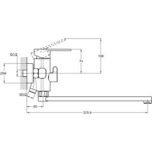 Смеситель для ванны G.lauf NOB (NOB7-A128)