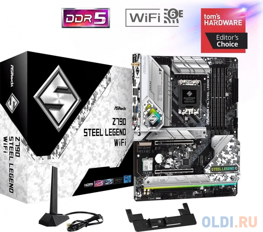 Z790 STEEL LEGEND WIFI, Socket 1700, Intel®Z790, 4xDDR5-4800, HDMI+DP, 3xPCI-Ex16, 8xSATA3(RAID 0/1/5/10), 5xM.2, 8 Ch Audio, 1x2.5GLan, WiFi, (0+3)xU