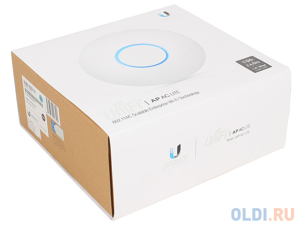 Точка доступа Ubiquiti  UAP-AC-LITE UniFi AP AC LITE 802.11ac 1167Mbps 2.4 и 5GHz 1x1000Mbps LAN