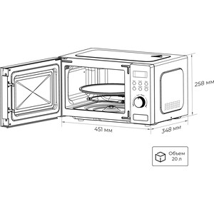 Микроволновая печь Lex FSMO D.01 BL