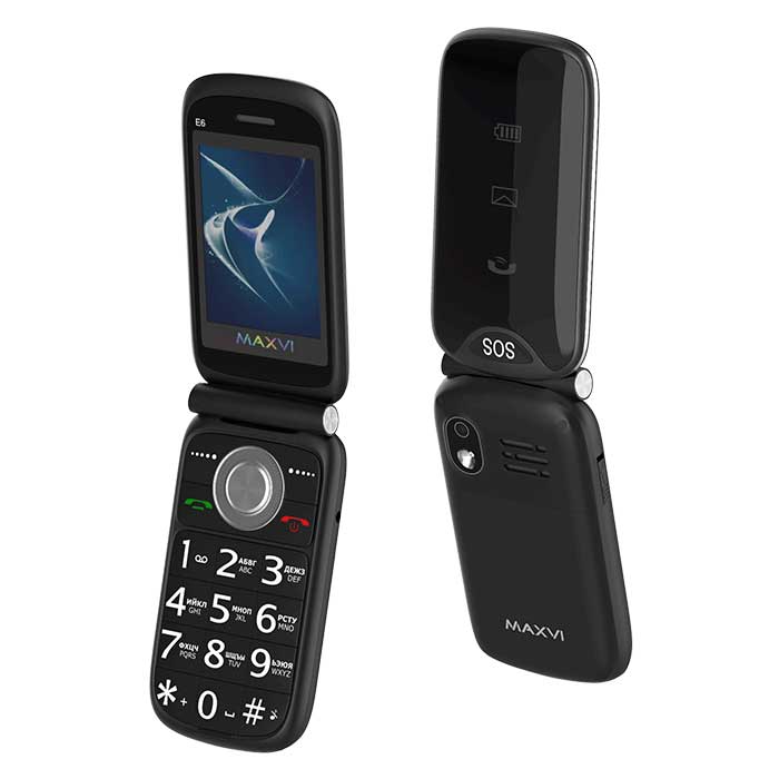 Мобильный телефон MAXVI E6 BLACK (2 SIM)