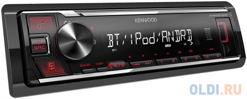 Автомагнитола Kenwood KMM-BT205 1DIN 4x50Вт в Москвe