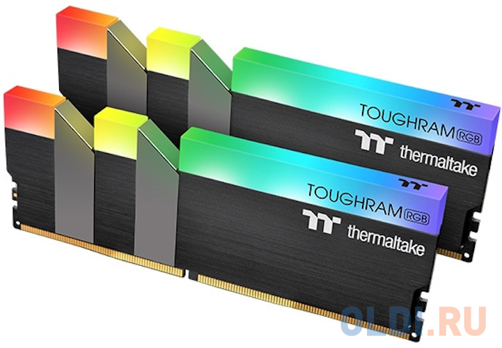 16GB Thermaltake DDR4 3000 DIMM TOUGHRAM RGB Black Gaming Memory R009D408GX2-3000C16B Non-ECC, R009D408GX2-3000C16B CL16, 1.35V, Heat Shield, XMP 2.0,