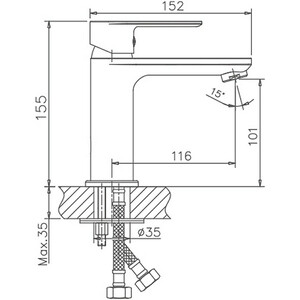 Смеситель для раковины Haiba HB505 хром (HB10505)