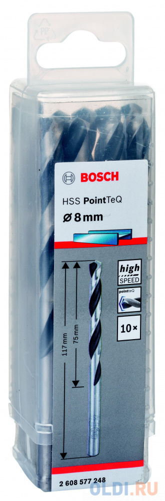 Сверло BOSCH 2.608.577.248  Ф8.0 мм HSS PointTeQ (10шт)