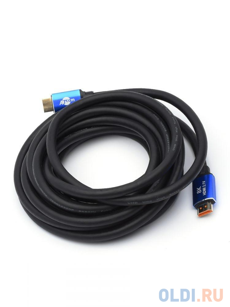 Кабель HDMI 5м Atcom AT8886 круглый черный